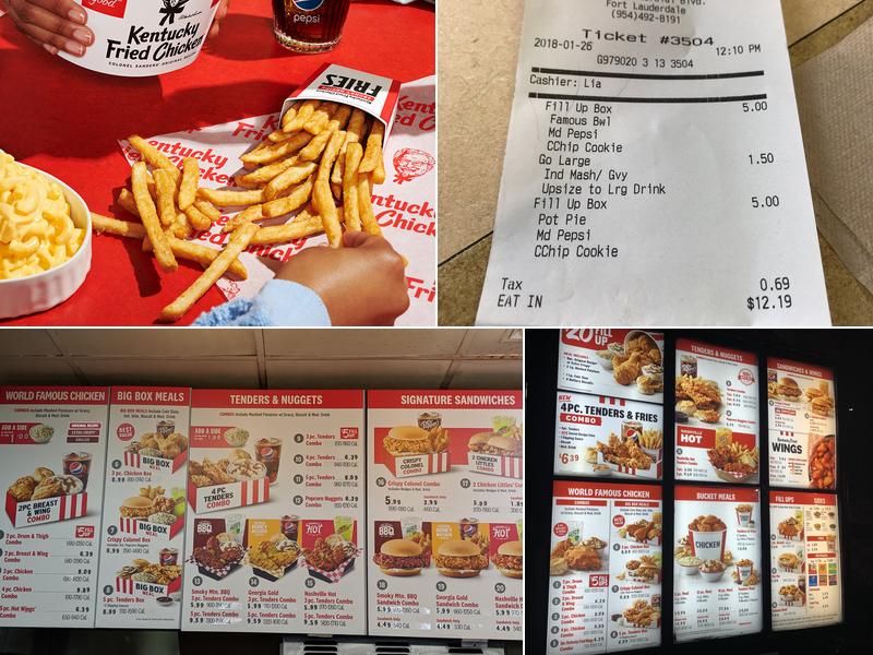 KFC Menu