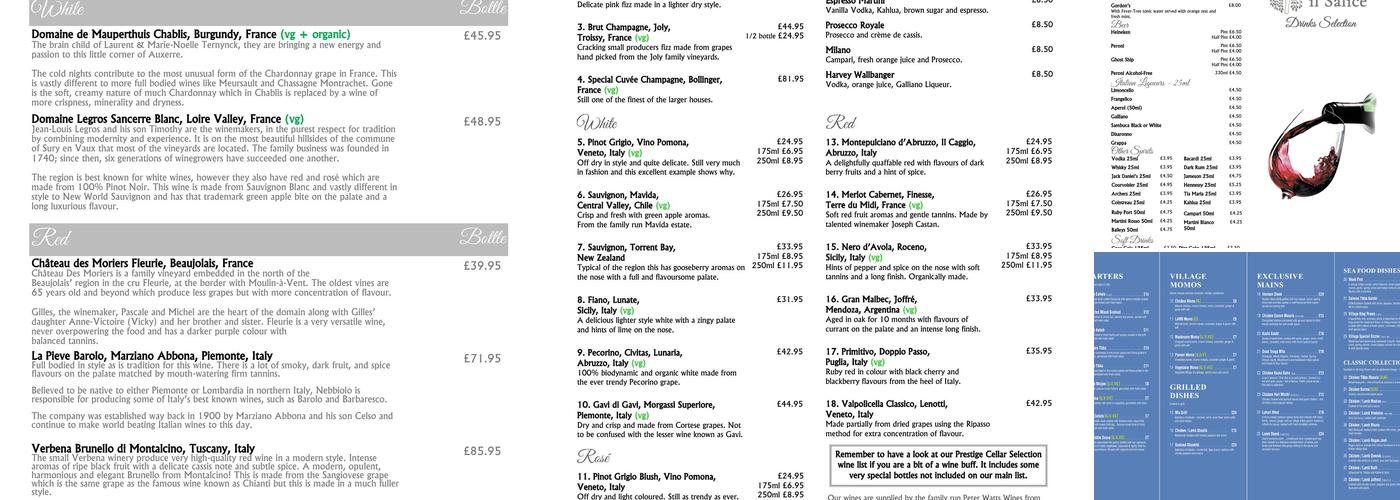 il Salice Italian Restaurant Menu