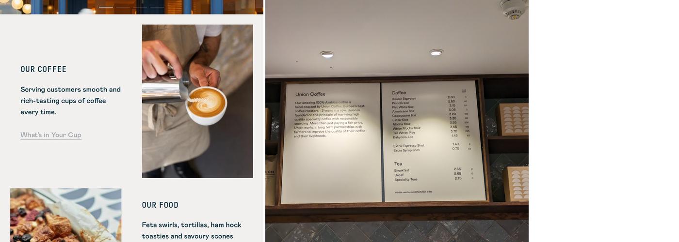 The Cornish Bakery Menu