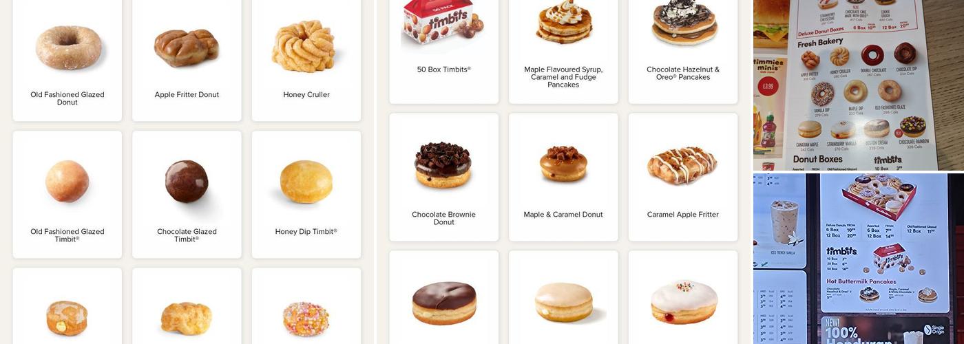 Tim Hortons Menu