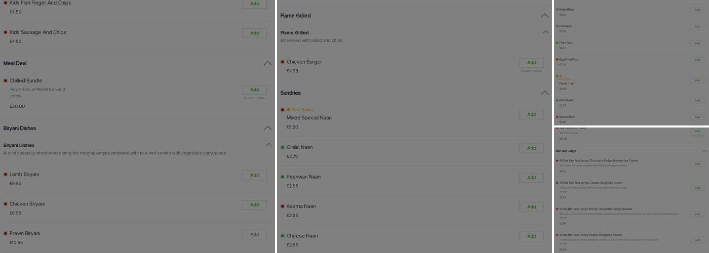 Five Rivers Punjabi Grill Menu