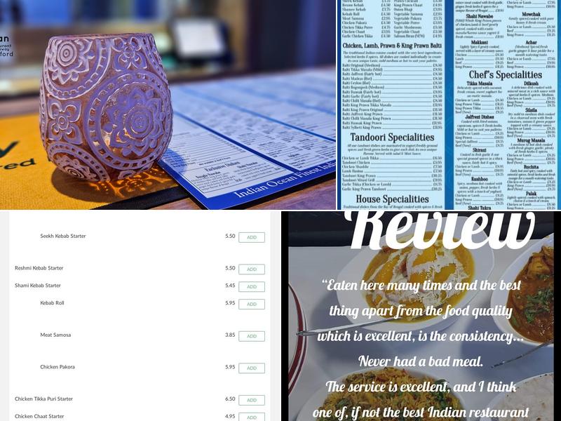 Indian Ocean - Indian Restaurant and Takeaway Menu