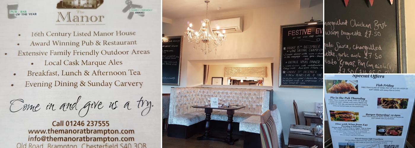 The Fox & Goose Inn Menu