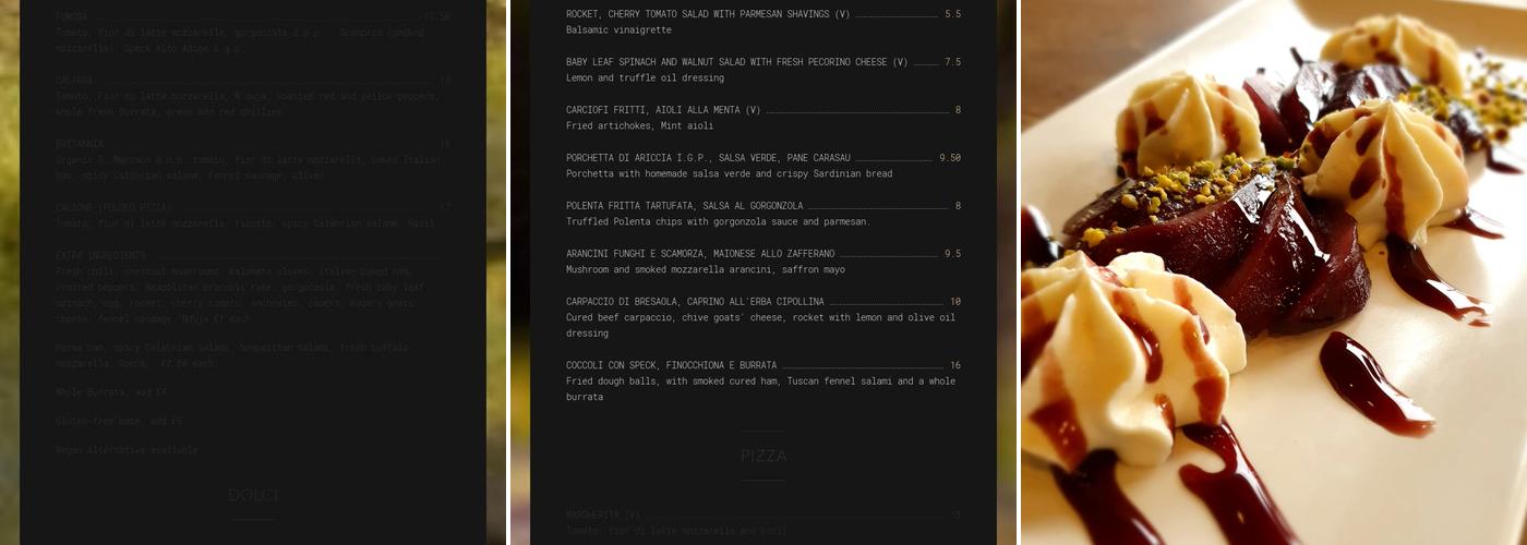 Guido’s Craft Pizza Menu