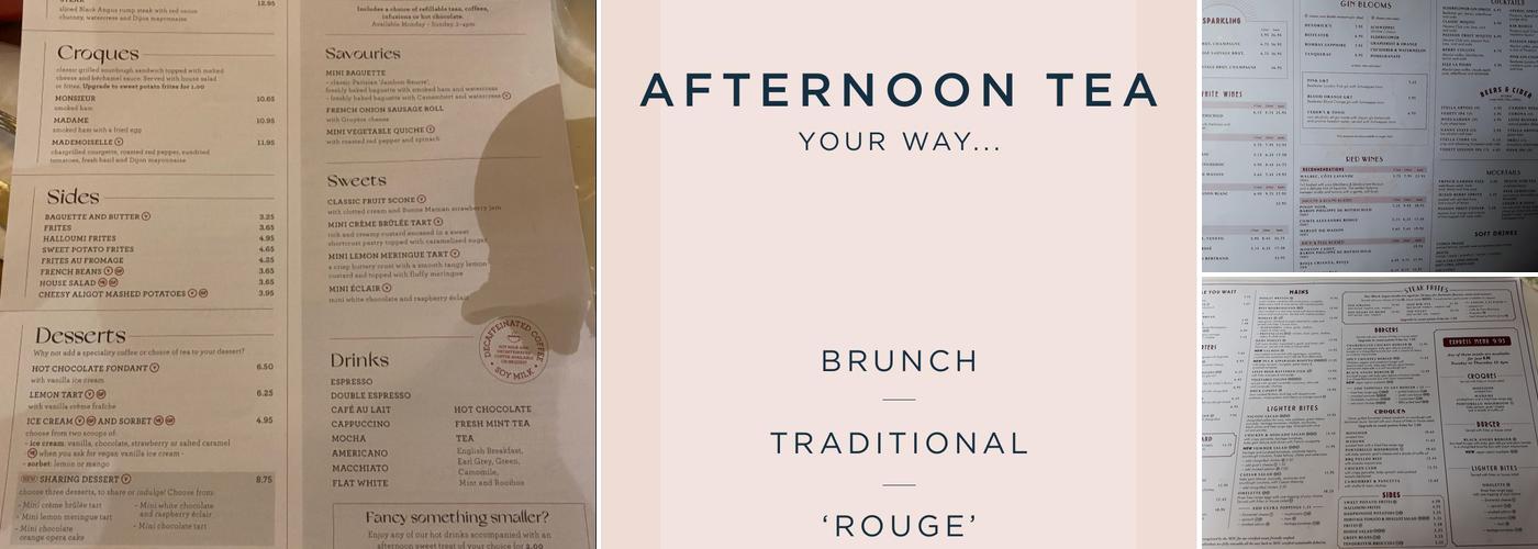 Café Rouge - Center Parcs Elveden Menu