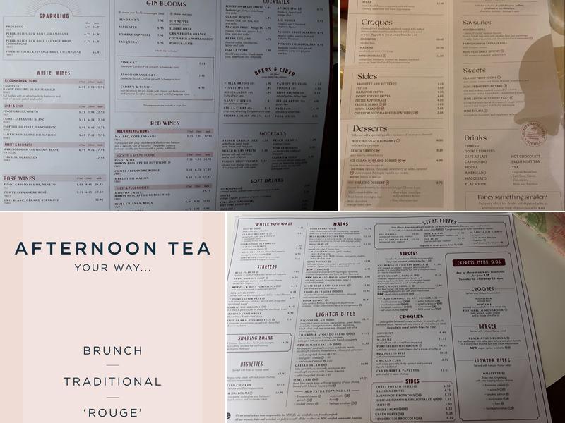 Café Rouge - Center Parcs Elveden Menu