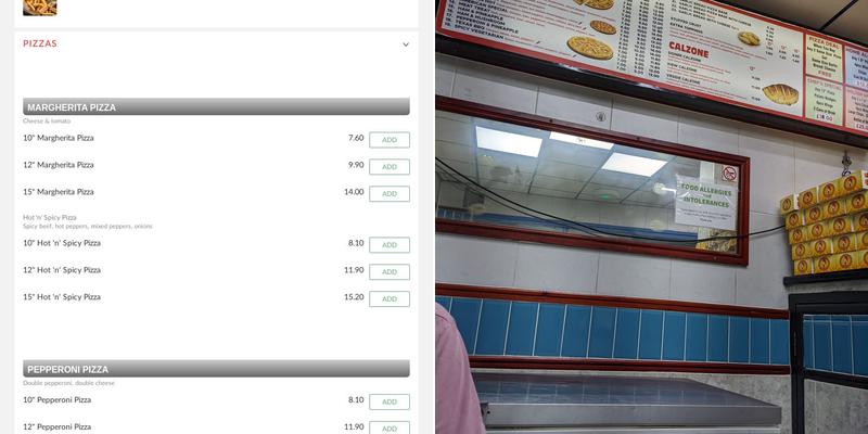 Golden Fried Chicken Menu