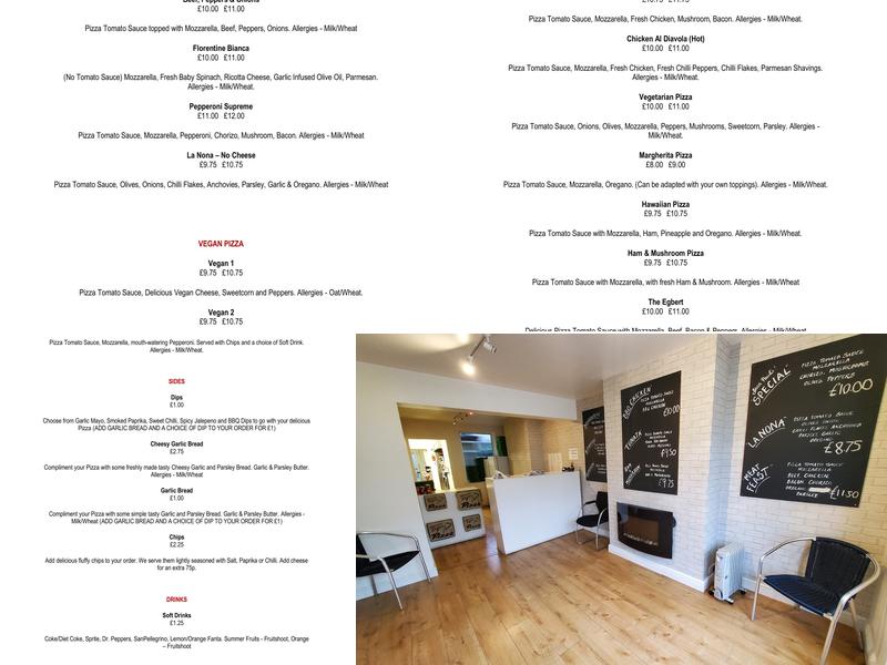 Jean Paul pizzeria Menu