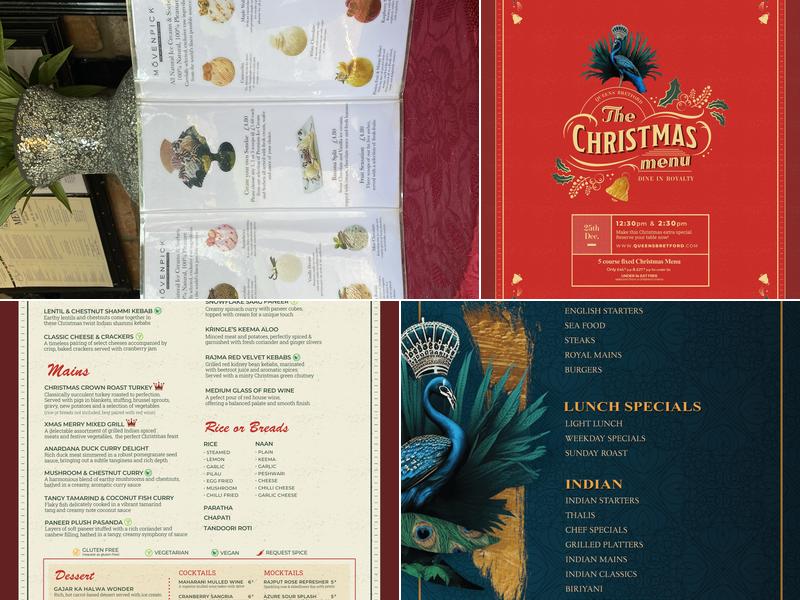 Queens Bretford Menu