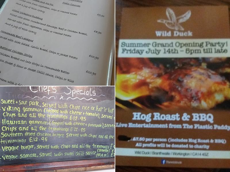 The Wild Duck Inn Menu