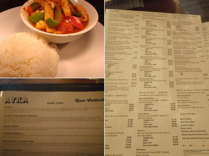 The Siam Bistro Menu