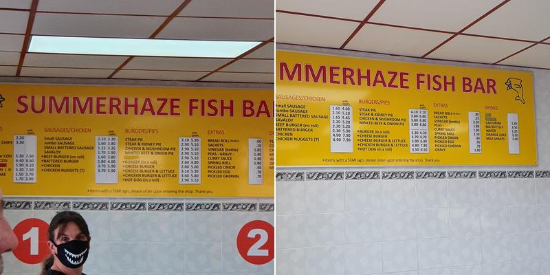 Summerhaze Fish Bar Menu