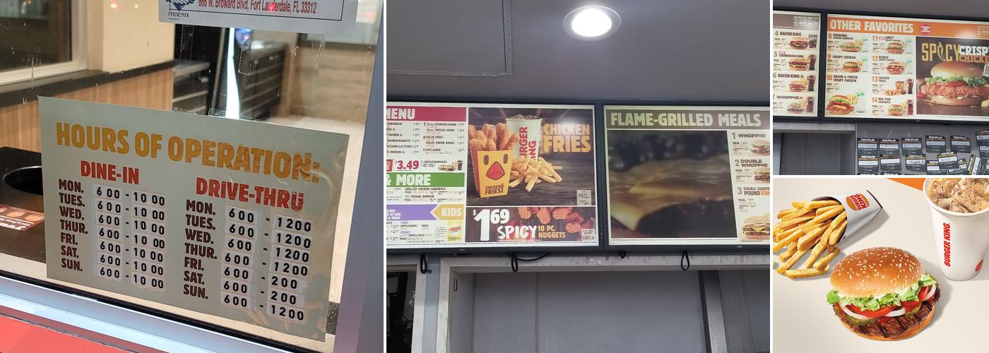 Burger King Menu