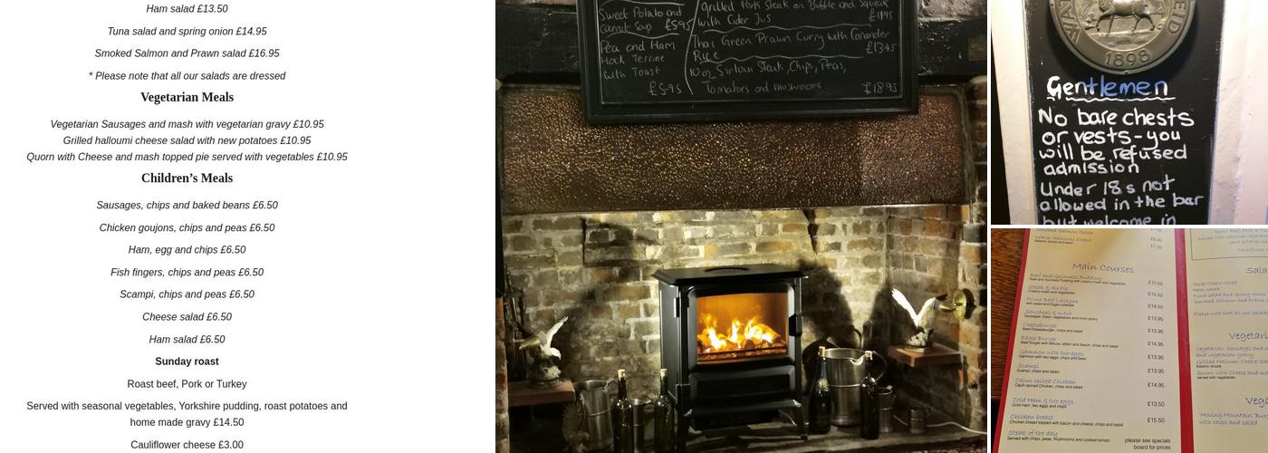 The Eagle at Kelvedon Hatch Menu