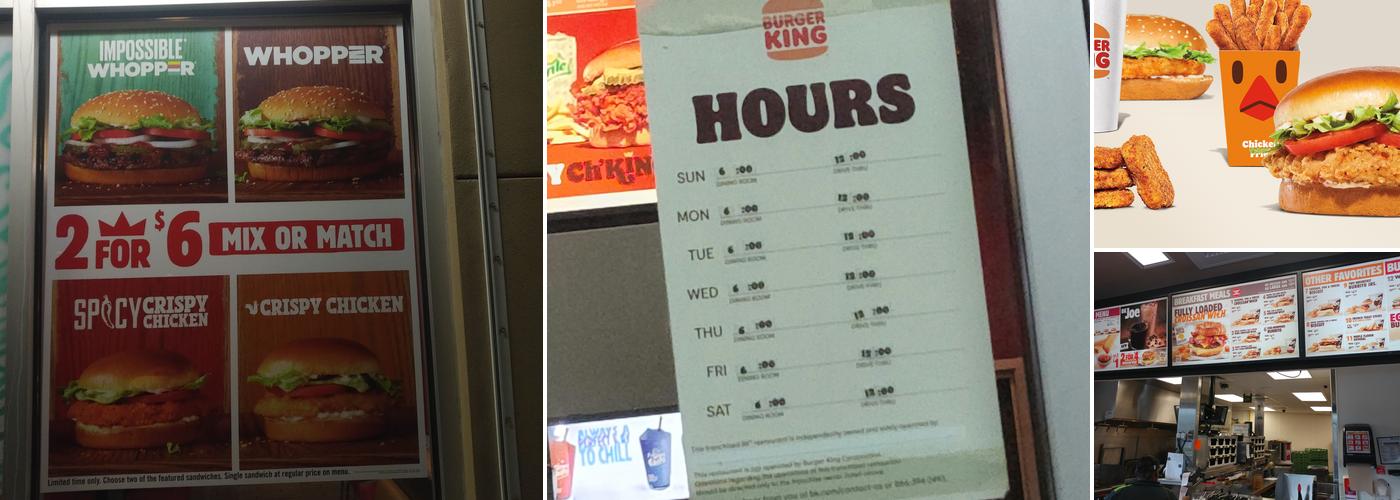 Burger King Menu