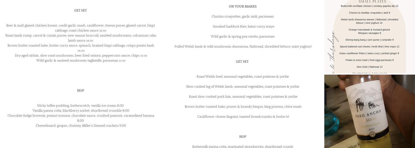 The Black Rabbit Laleston Menu
