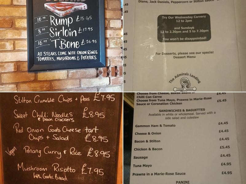 Admirals Landing Menu