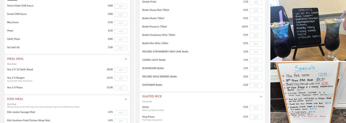 Southside Takeaway Menu