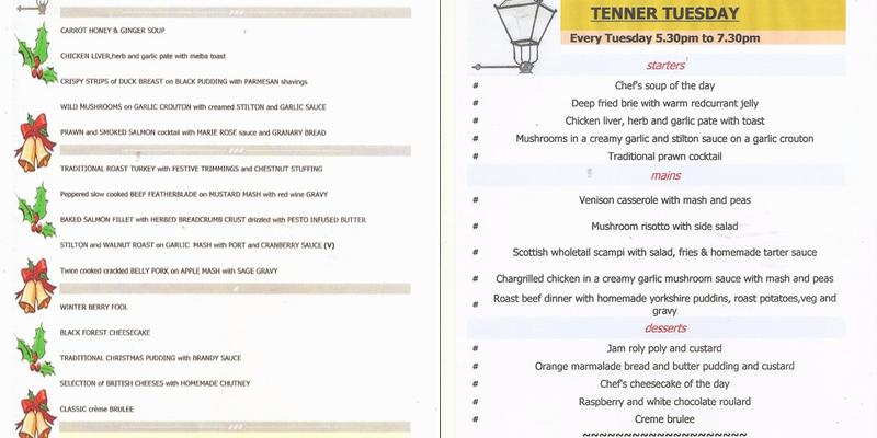 The Lamp Restaurant Menu