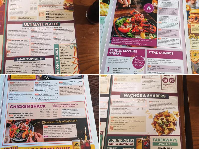 The Friendly Forester Menu