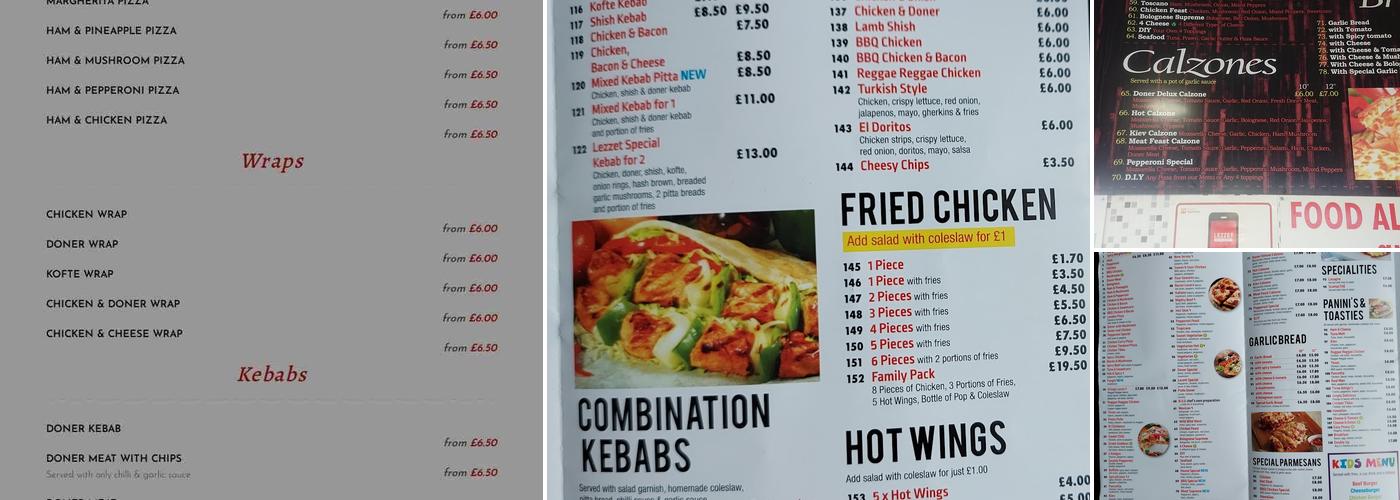 Lezzet Takeaway Menu