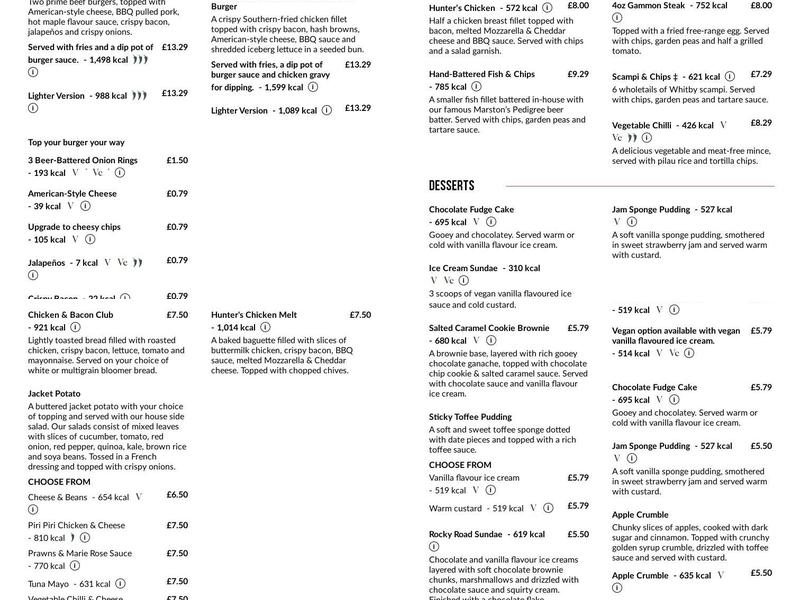 Brierley Hop House Menu