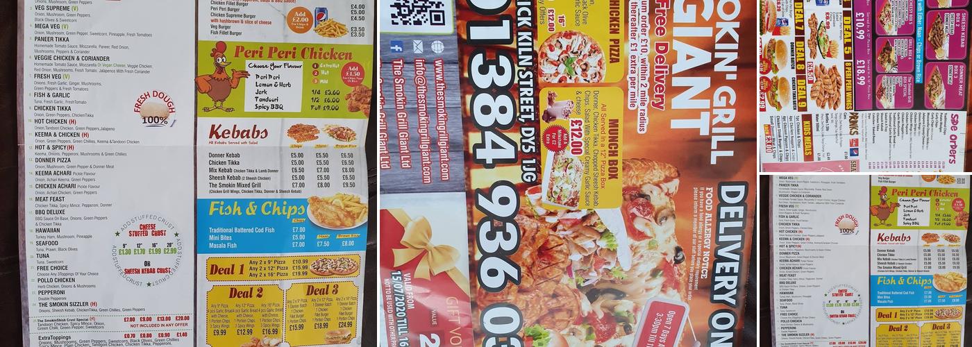 The Smokin' Grill Giant Ltd Menu