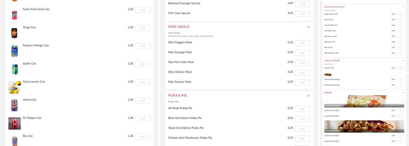 Brockmoor Fryer Menu