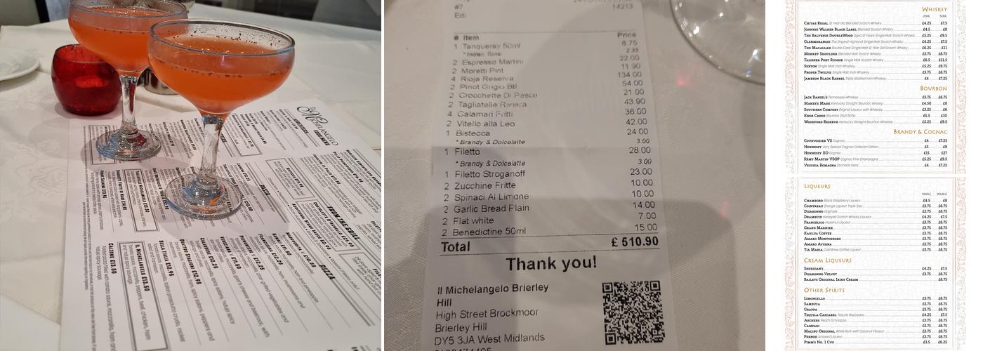 Il Michelangelo Brockmoor Menu