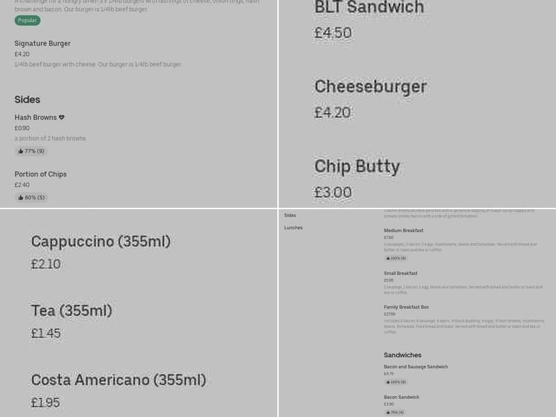 Junction 25east Menu