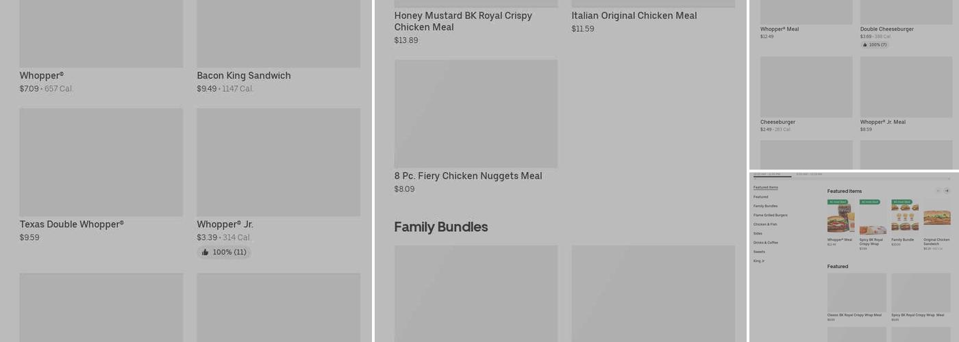 Burger King Menu