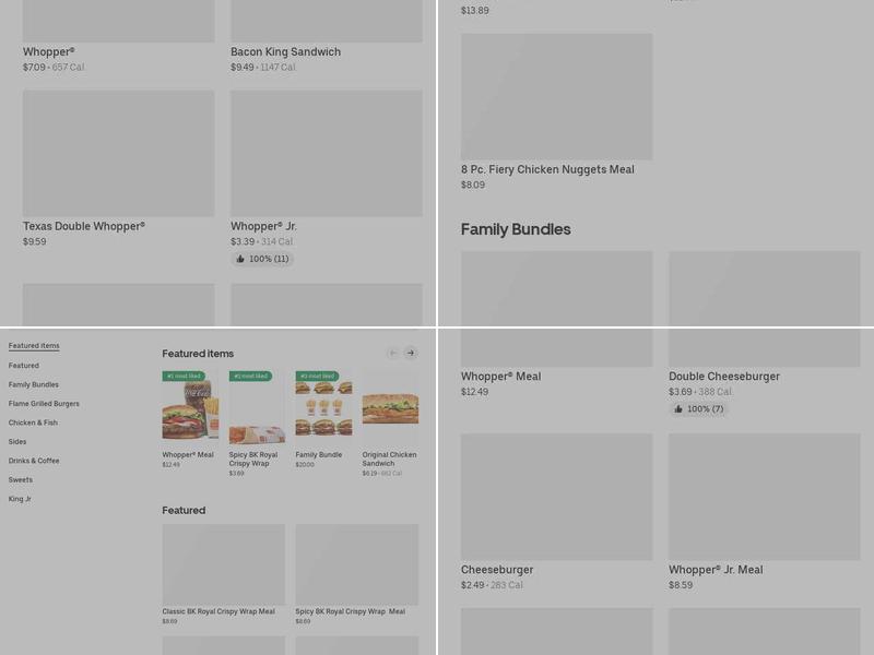 Burger King Menu