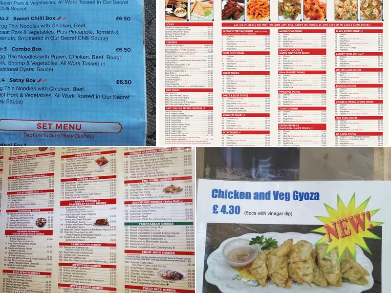 Success Chinese Takeaway Menu