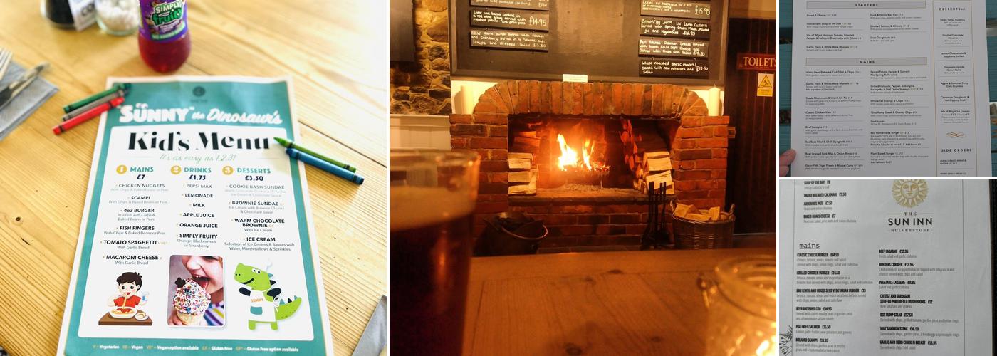 The Sun Inn Menu