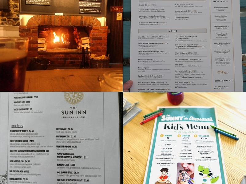 The Sun Inn Menu