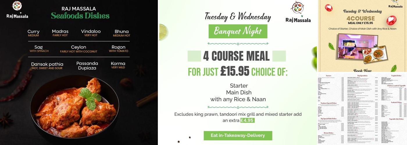 Raj Massala Menu