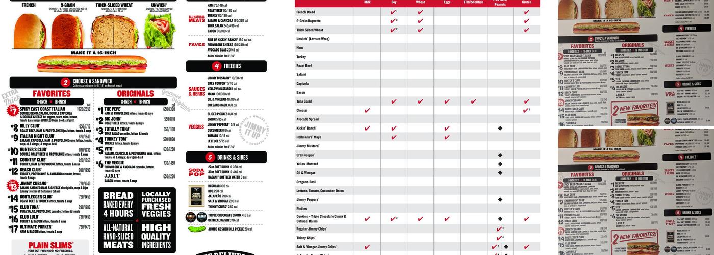 Jimmy John's Menu
