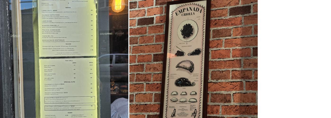 Chamuyo Brighton Menu