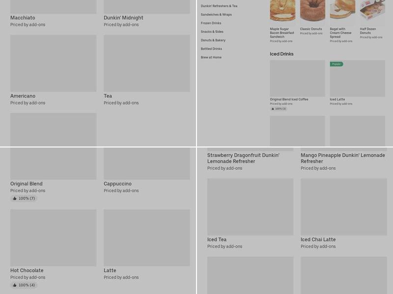 Dunkin' Menu