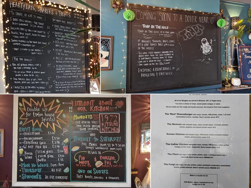 The Dover Castle Menu