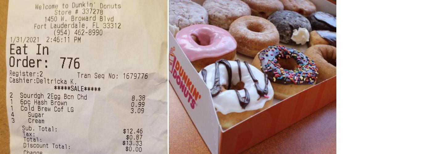 Dunkin' Menu