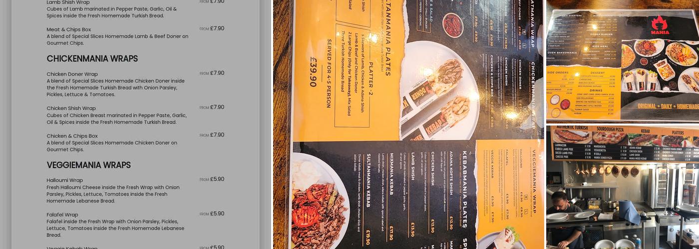 KEBAB DONER MANIA Menu