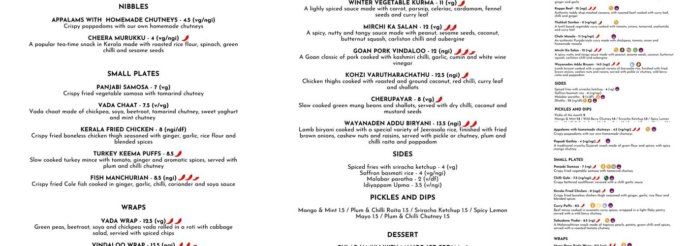 Easy Tiger @ The Hampton Menu