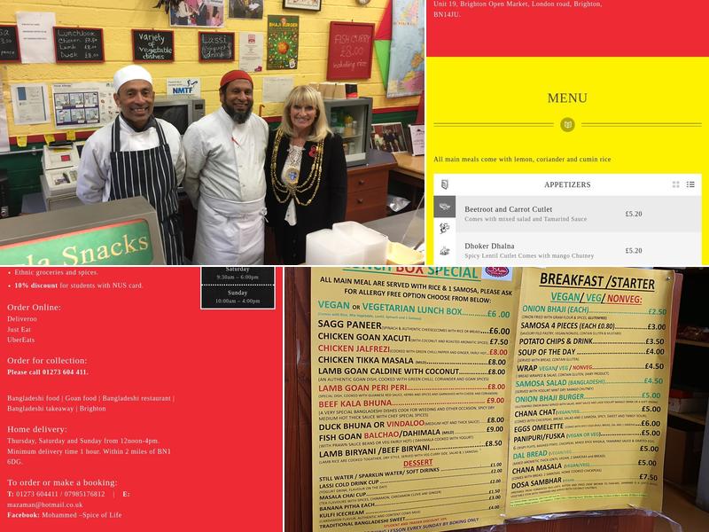 Mohammed - Spice Of Life Menu