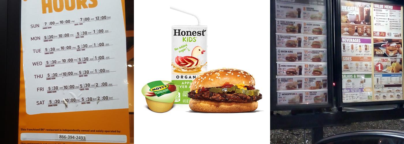 Burger King Menu