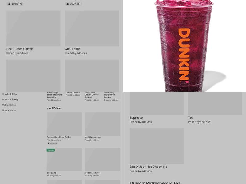 Dunkin' Menu
