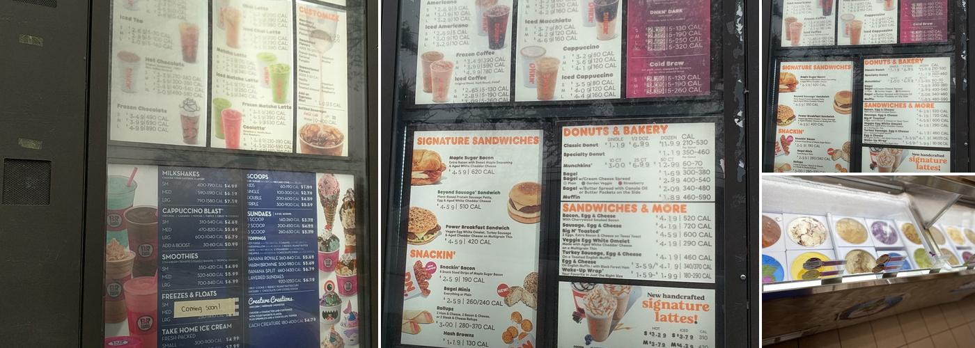 Dunkin' Menu