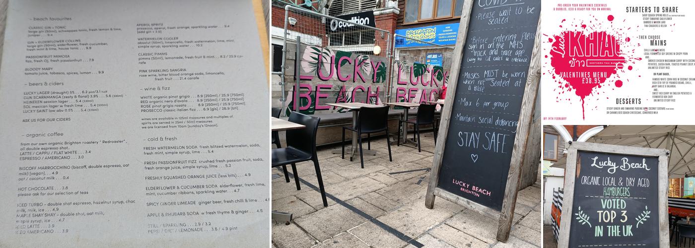 Lucky Beach Cafe Menu