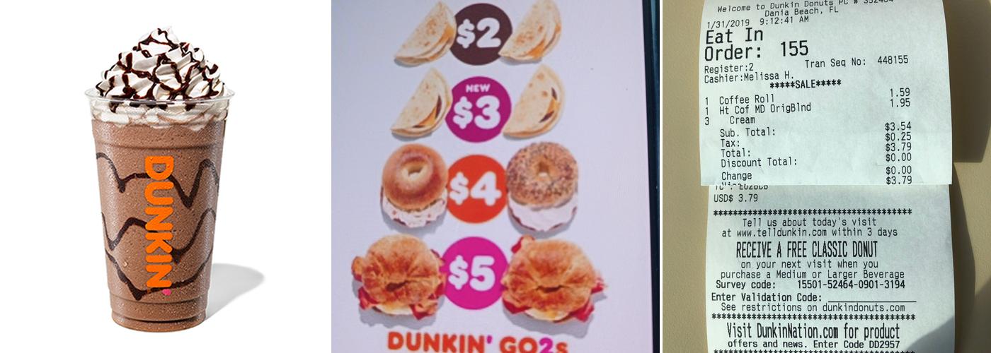 Dunkin' Menu
