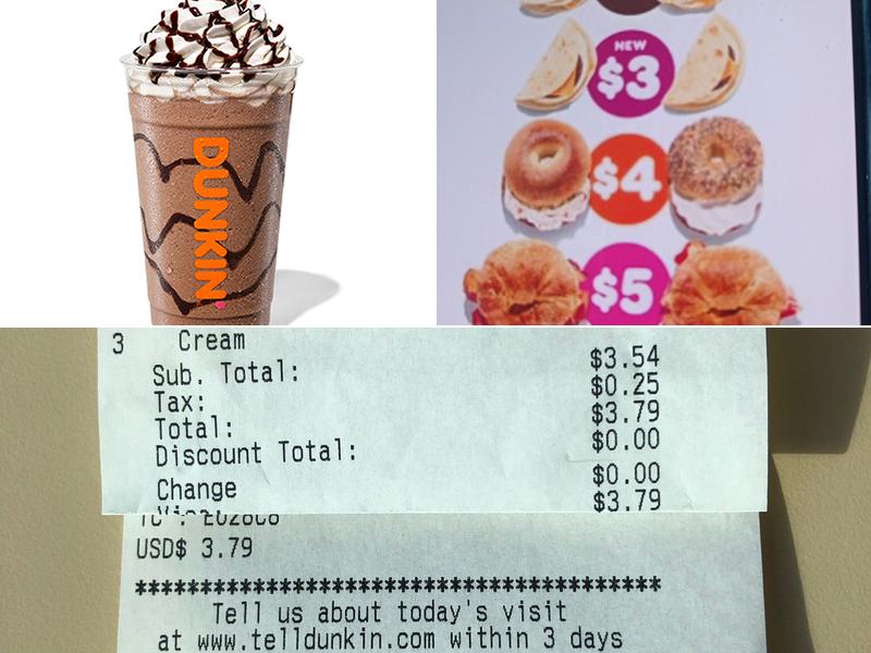 Dunkin' Menu